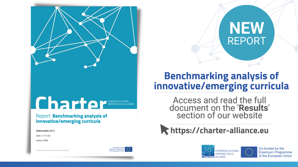 This image announces the new CHARTER Report. On the left is the cover of the report and on the right is informational text, set against a white background.