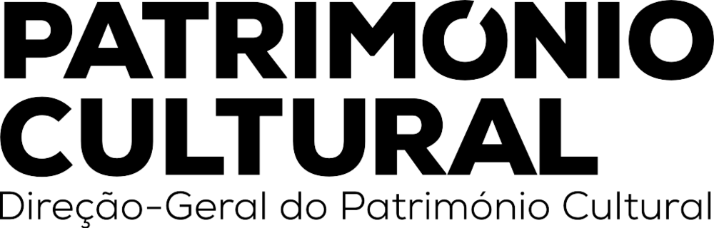 Logo of the Patrimonio Cultural in black and white.  