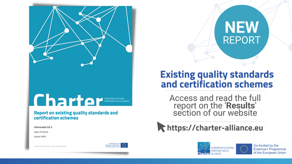 This graphic shows the cover of the new CHARTER report accompagnied by text.