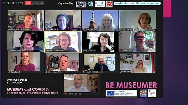 Screenshot of zoom meeting of the Be Museumer Conference.