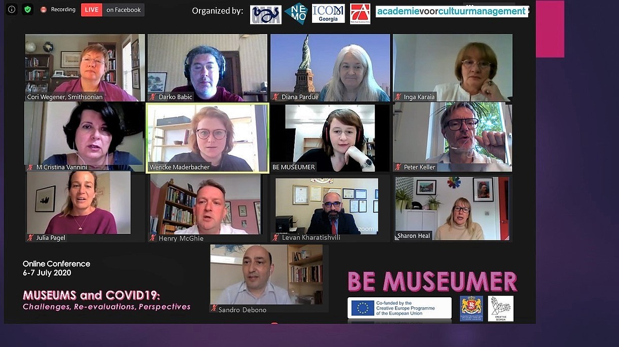  Screenshot of zoom meeting of the Be Museumer Conference.