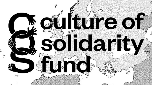  Logo for the Culture of Solidarity Fund in black and white.