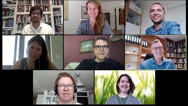 Screenshot of a zoom meeting of Nemo's board members.