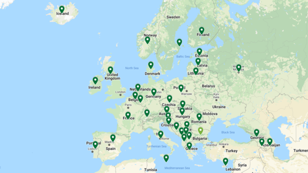 This is a map of Europe. 